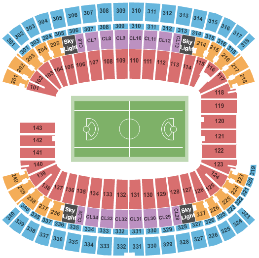 Gillette Stadium Map