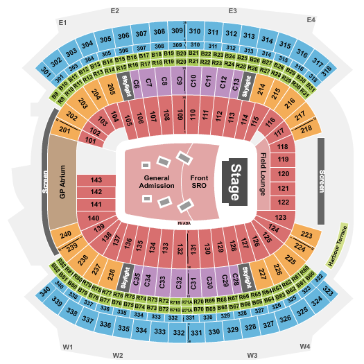 Gillette Stadium Seating Chart: Oasis