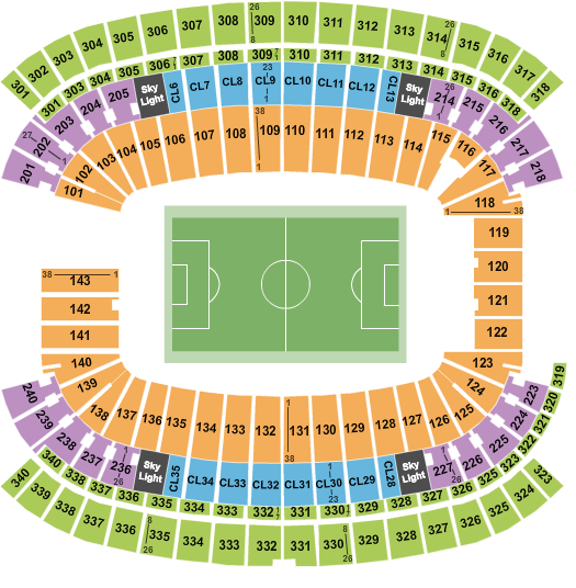 Gillette Stadium Seating Chart: Soccer 3