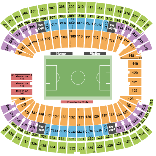 Gillette Stadium Seating Chart: Soccer 2