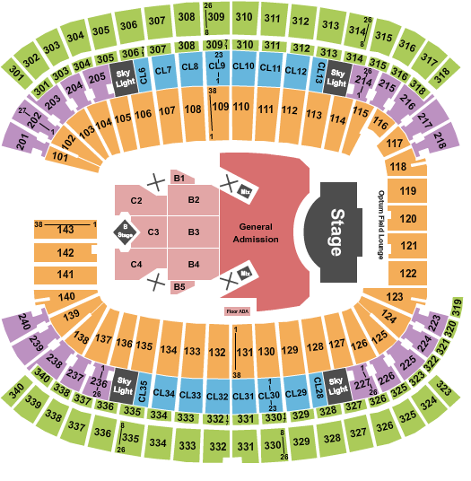 Gillette Stadium Seating Chart: Zach Bryan
