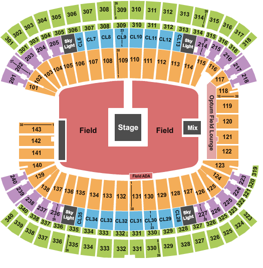 Gillette Stadium Seating Chart: Zach Bryan