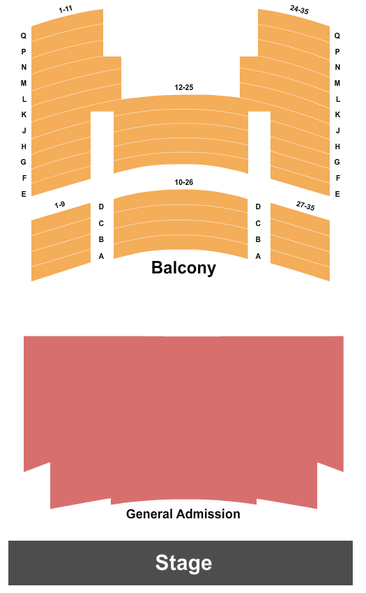 Gillioz Theatre Seating Chart: Endstage-GA