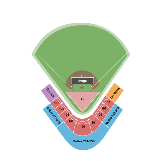 Glacier Bank Park Seating Chart: Concert