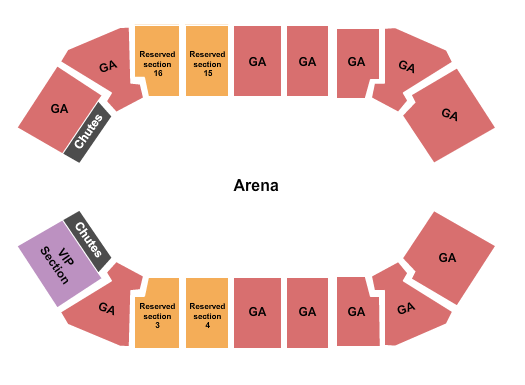 Gladewater Round-Up Arena Seating Chart: Rodeo