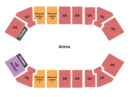 Gladewater Round-Up Arena Map