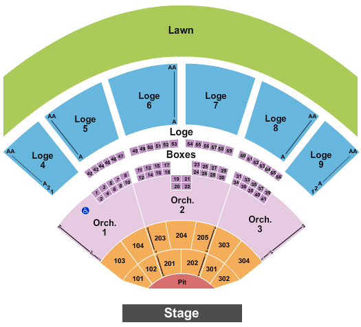 Glen Helen Amphitheater Seating Chart: Endstage Reserved Pit