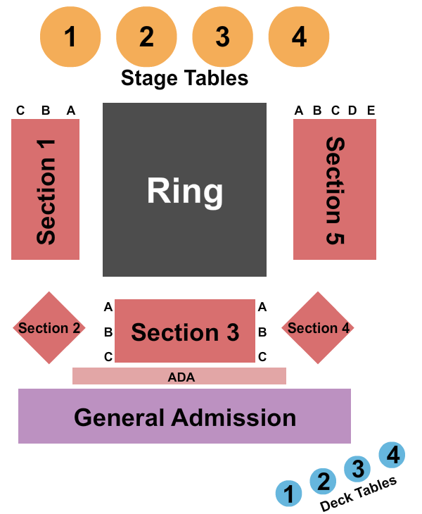 Globe Iron Seating Chart: Wrestling 2