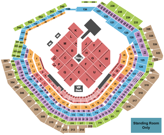 Globe Life Field Seating Chart: Wrestling - AEW