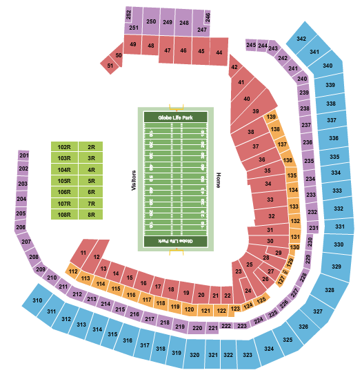 Choctaw Stadium Seating Chart: Football