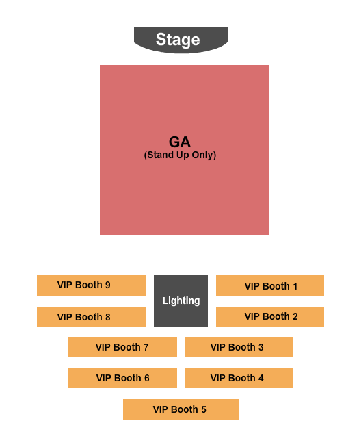 Gold Country Casino Seating Chart: GA Floor - VIP Booth