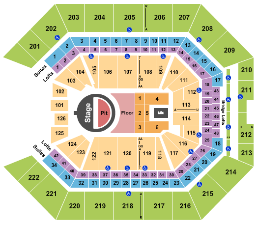 Golden 1 Center Seating Chart: 5 Seconds of Summer