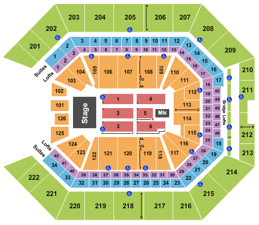Golden One Center Interactive Seating Chart