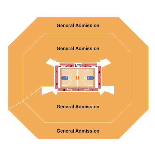 Golden 1 Center Seating Chart: Basketball - High School