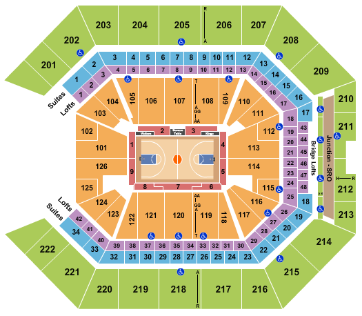 Golden 1 Center Seating Chart: Basketball