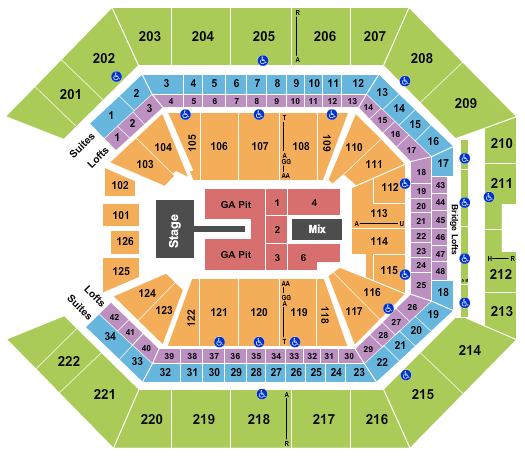 Del Mar Arena Concert Seating Chart