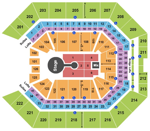 Golden One Center Concert Seating Chart