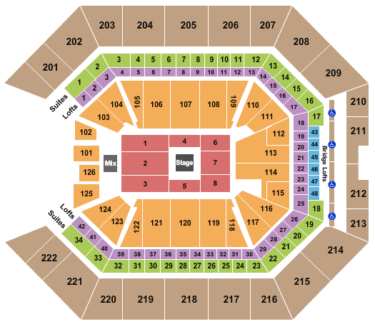 Golden 1 Center Seating Chart: Center Stage 2