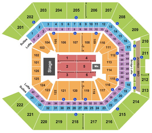 Golden 1 Center Seating Chart: Endstage