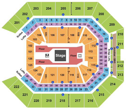 Golden 1 Center Seating Chart: Forrest Frank