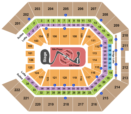 Golden One Center Seating Chart For Concerts