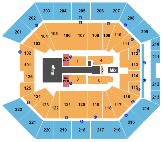 Golden 1 Center Seating Chart: Maroon 5
