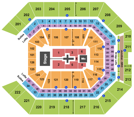 Golden 1 Center Seating Chart: TobyMac