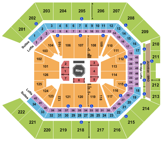 Golden 1 Center Seating Chart: UFC