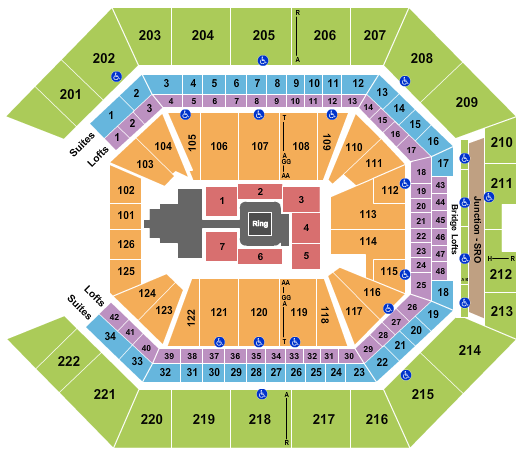 Golden 1 Center Seating Chart: WWE