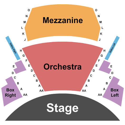 Golden Bough Playhouse Seating Chart: Endstage AA