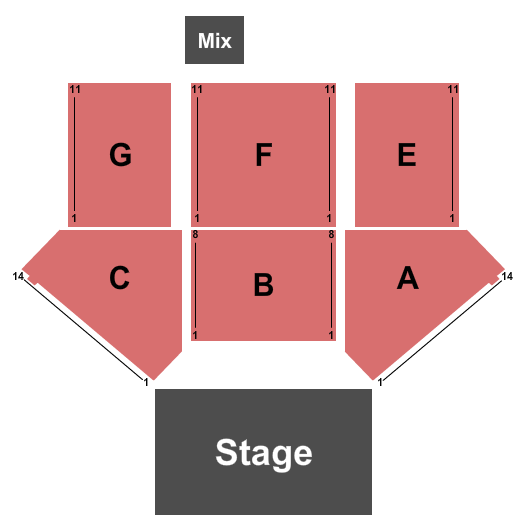 Golden Nugget Atlantic City Seating Chart: Endstage 2