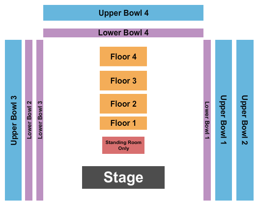 Golden Spike Event Center Seating Chart: Endstage