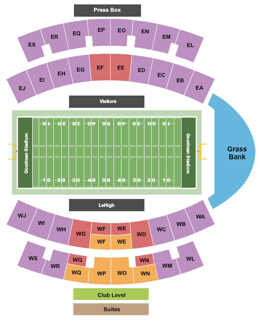 Goodman Stadium Seating Chart: Football