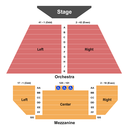 Gordon Center For Performing Arts Seating Chart
