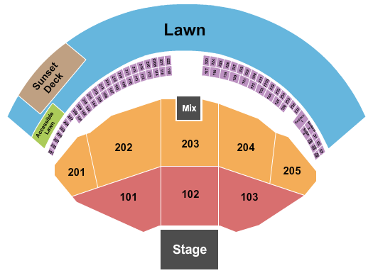 Gorge Amphitheatre Seating Chart: End Stage 2