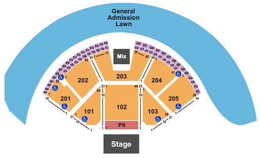 American Family Insurance Amphitheater Detailed Seating Chart