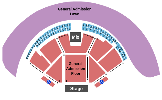 Gorge Amphitheatre Seating Chart: Endstage GA & Lawn
