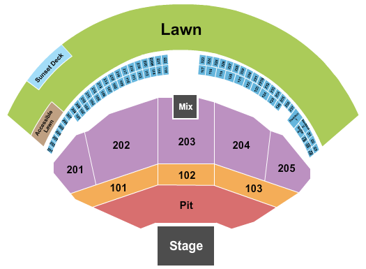Gorge Amphitheatre Seating Chart: Endstage Pit 3