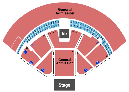 Gorge Amphitheatre Seating Chart: Full GA