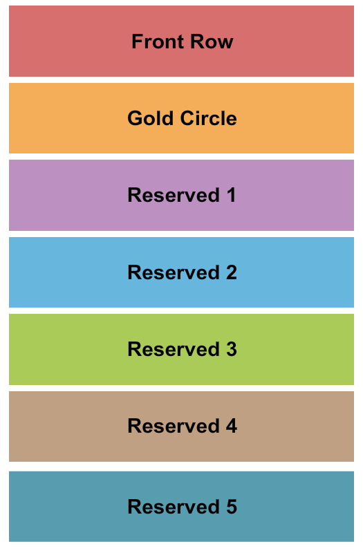 Graceland Soundstage Seating Chart: Endstage/GC/Reserved 3