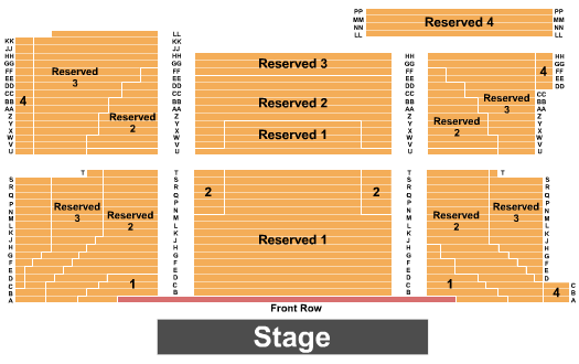 Graceland Soundstage Seating Chart: Endstage 7