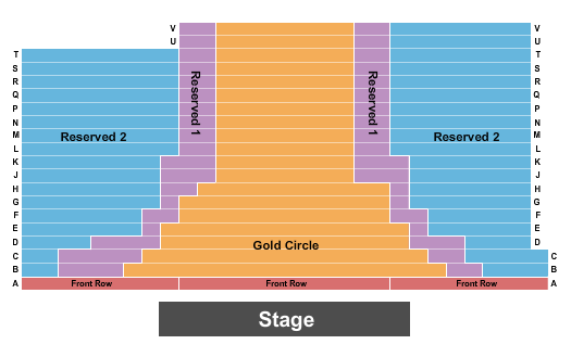 Graceland Soundstage Seating Chart: Endstage Gold Circle 5