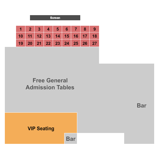 Grafton Street Beer Garden Seating Chart: GA/VIP/Tables