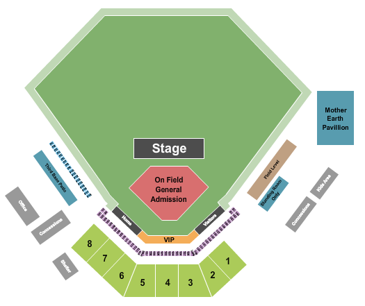 Grainger Stadium Seating Chart: Concert