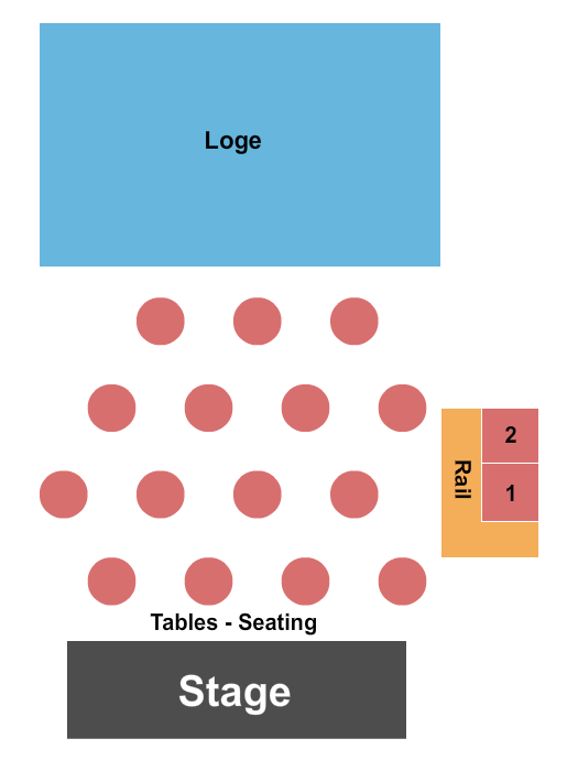 Gramercy Theatre Seating Chart: Endstage Tables