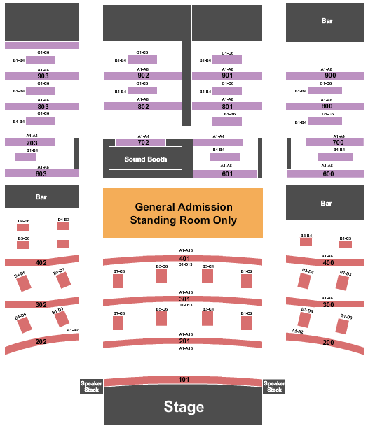 Granada Theater - Dallas Seating Chart: Endstage 3