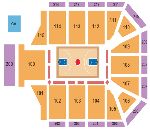 Gregory Gym Seating Chart