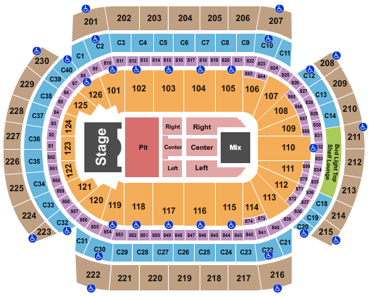 Grand Casino Arena Seating Chart: Endstage GA Pit
