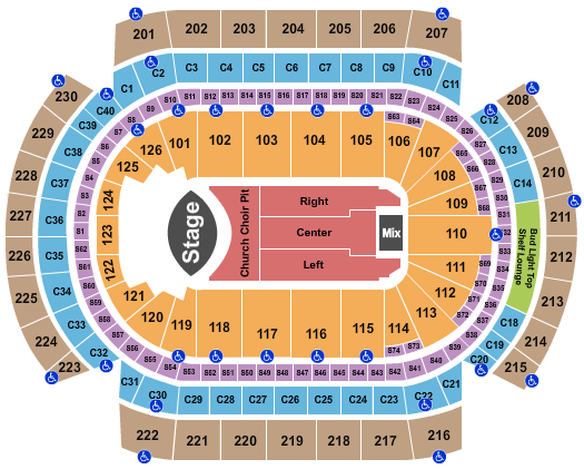 Grand Casino Arena Seating Chart: Eric Church