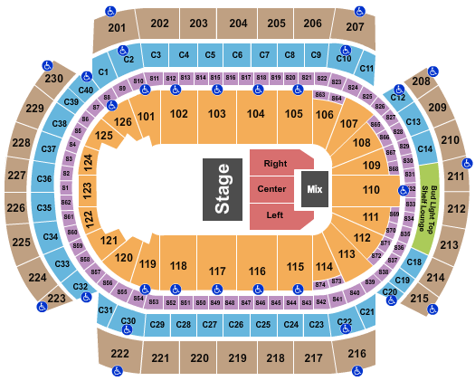 Grand Casino Arena Seating Chart: Half House RSV